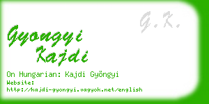 gyongyi kajdi business card