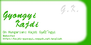 gyongyi kajdi business card